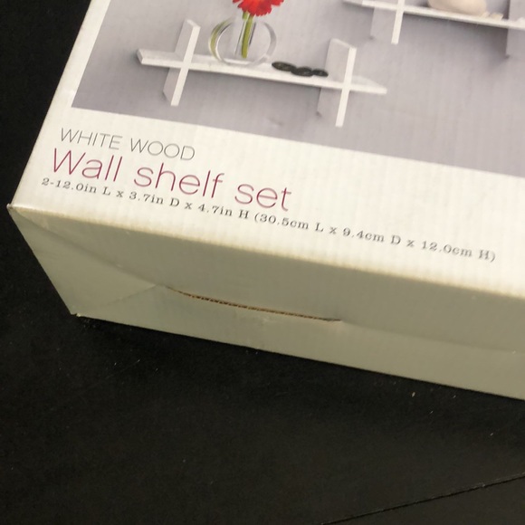 Interiors by Design White Wood Wall Shelf Set - Picture 2 of 6